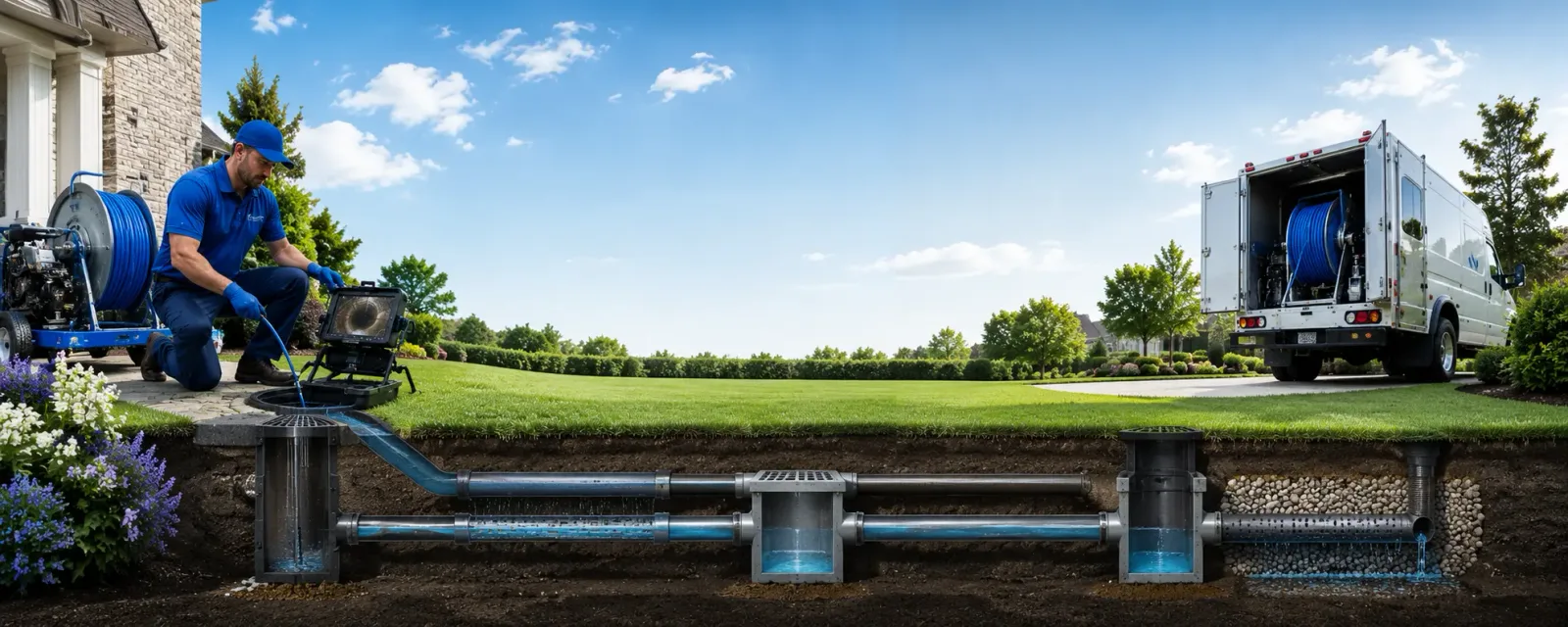 Outdoor drain cleaning information for Camanche, IA